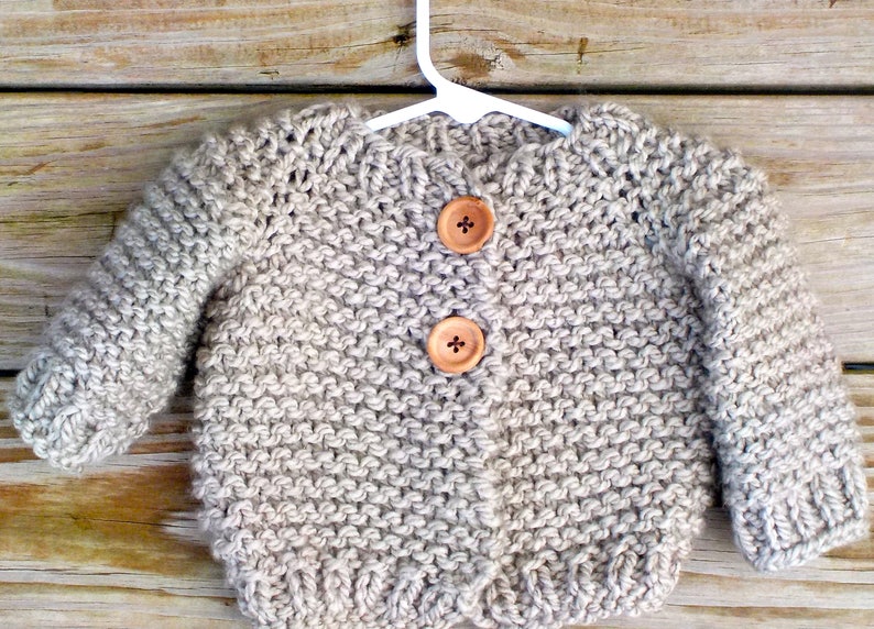Knit Chunky Baby Sweater knitting pattern baby bulky sweater | Etsy