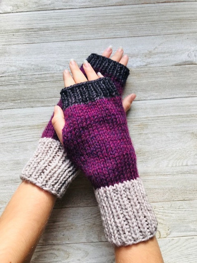 Fingerless Gloves Knitting Pattern Knit Flat Fingerless Etsy Australia