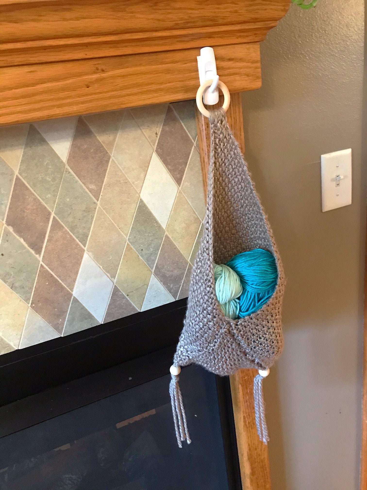 Hanging Basket Knitting PatternNursery Basket Easy knitting Etsy.de