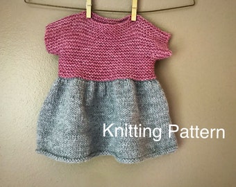Modèle de tricot de robe de bébé, modèle de tricot nouveau-né, modèle de tricot de robe de Pâques, modèle de tricot de robe facile