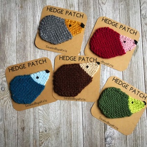 Hand Knit Hedgehog Patch: Animal-Free Fiber Sweater Applique