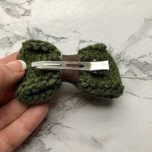 Knit Flat Bow Knitting Pattern, Easy knitting pattern, girls knit pattern, Hair bow, hair band, Beginner Knitting pattern image 4