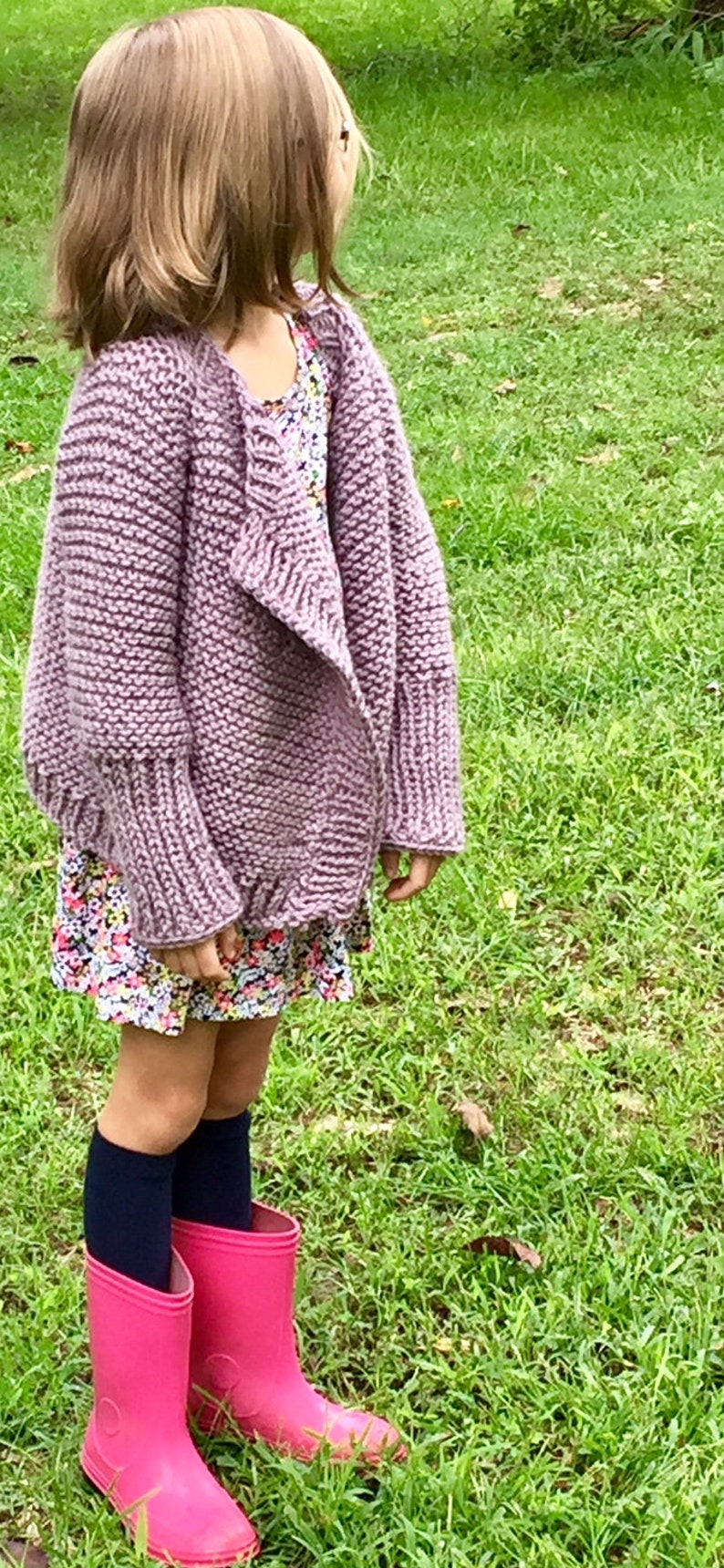 Easy Knitting Pattern Comfy Sweater Girls Knit Sweater Knit Etsy