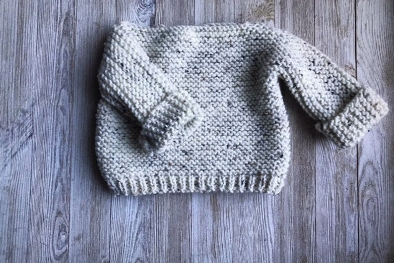 Kids sweater knit pattern beginner knitting pattern Knitted pattern Easy Baby Knit Top Modern baby knitting pattern Bulky knit