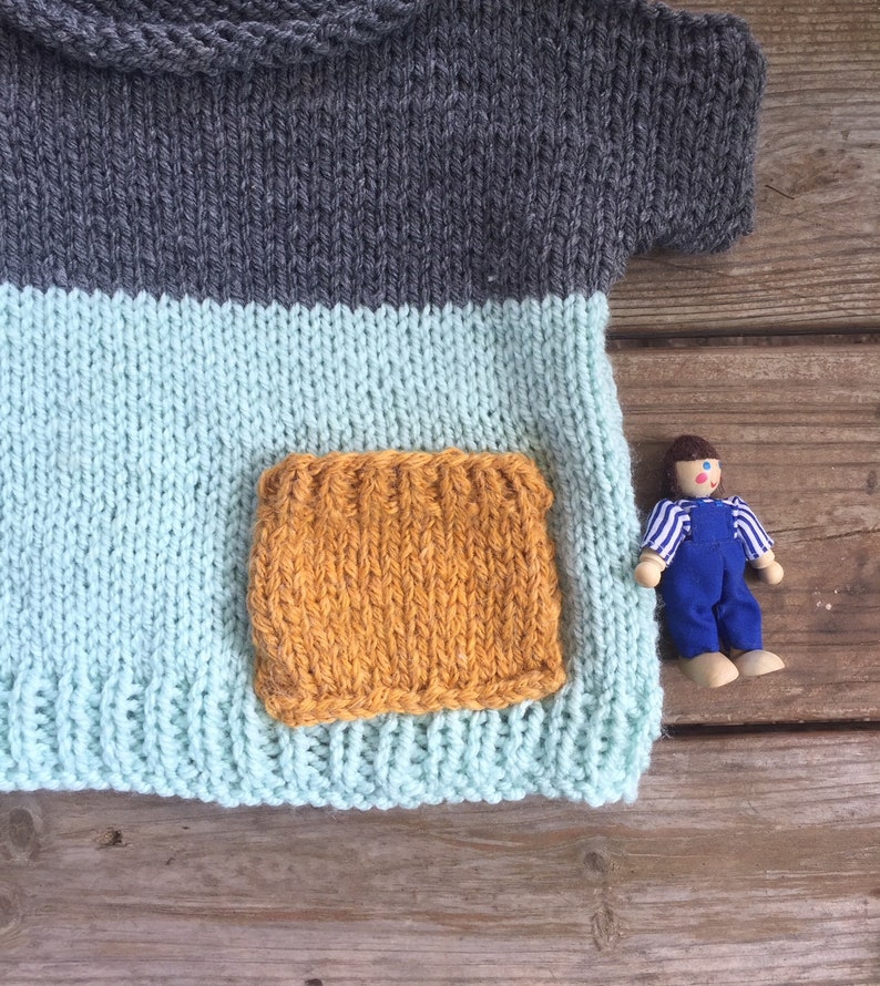 Easy Kids Knit Pop Top Knitted pattern beginner knitting Etsy