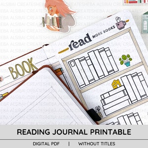 Reading & Book Journal Printable Without Titles A5