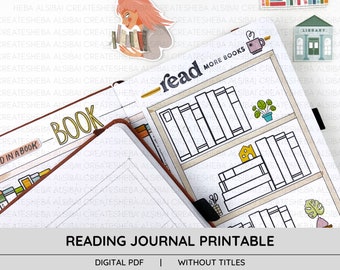 Reading & Book Journal Printable Without Titles A5