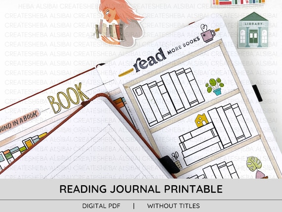 Reading & Book Journal Printable Without Titles A5 