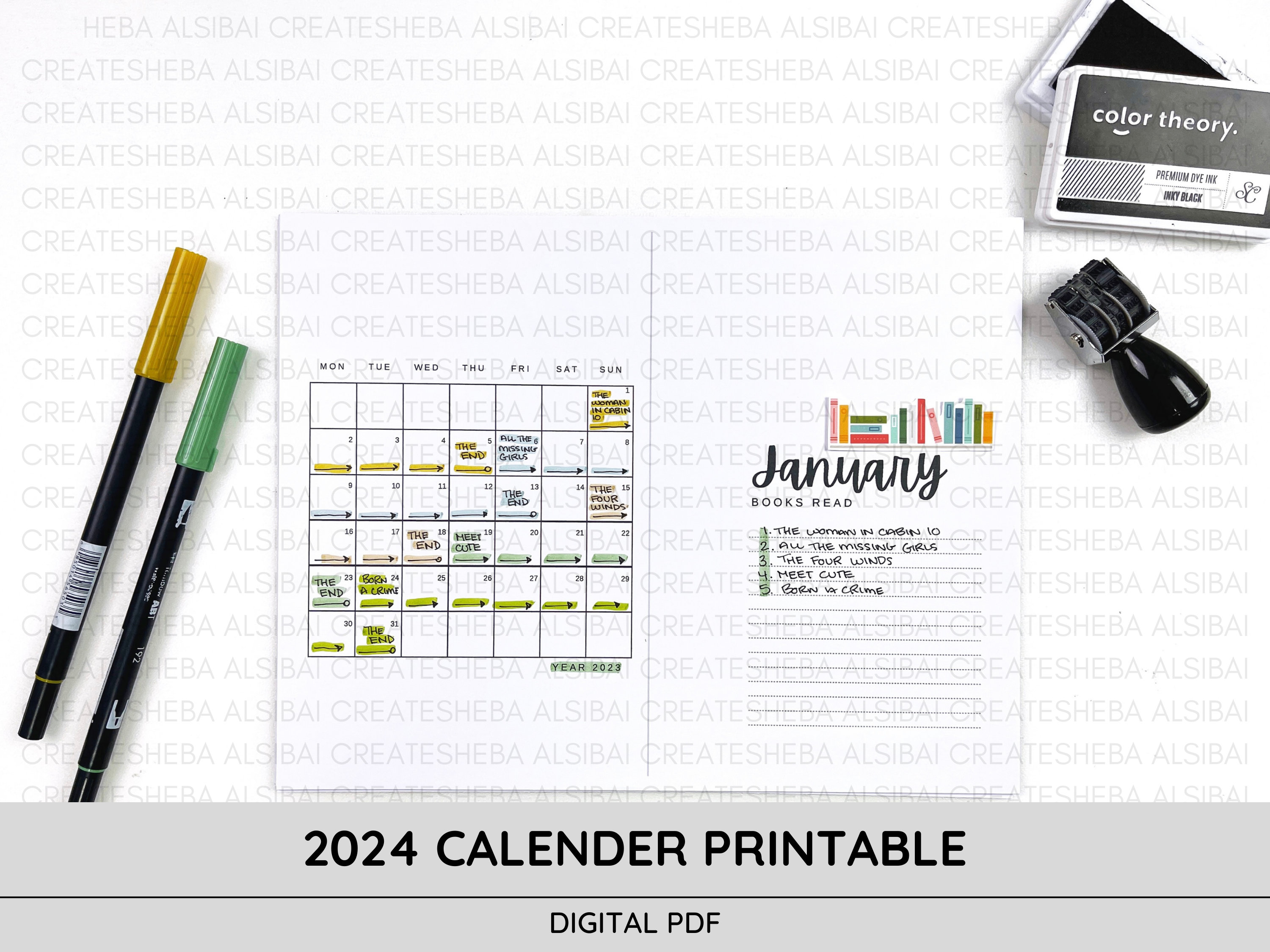 Premade bullet style journal for 2024 - February 🌷🥰 #premade # bulletjournal #2024 #journaladdict 