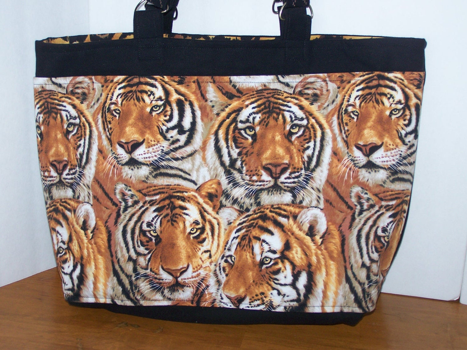 Tiger Fabric Tote Bag Etsy