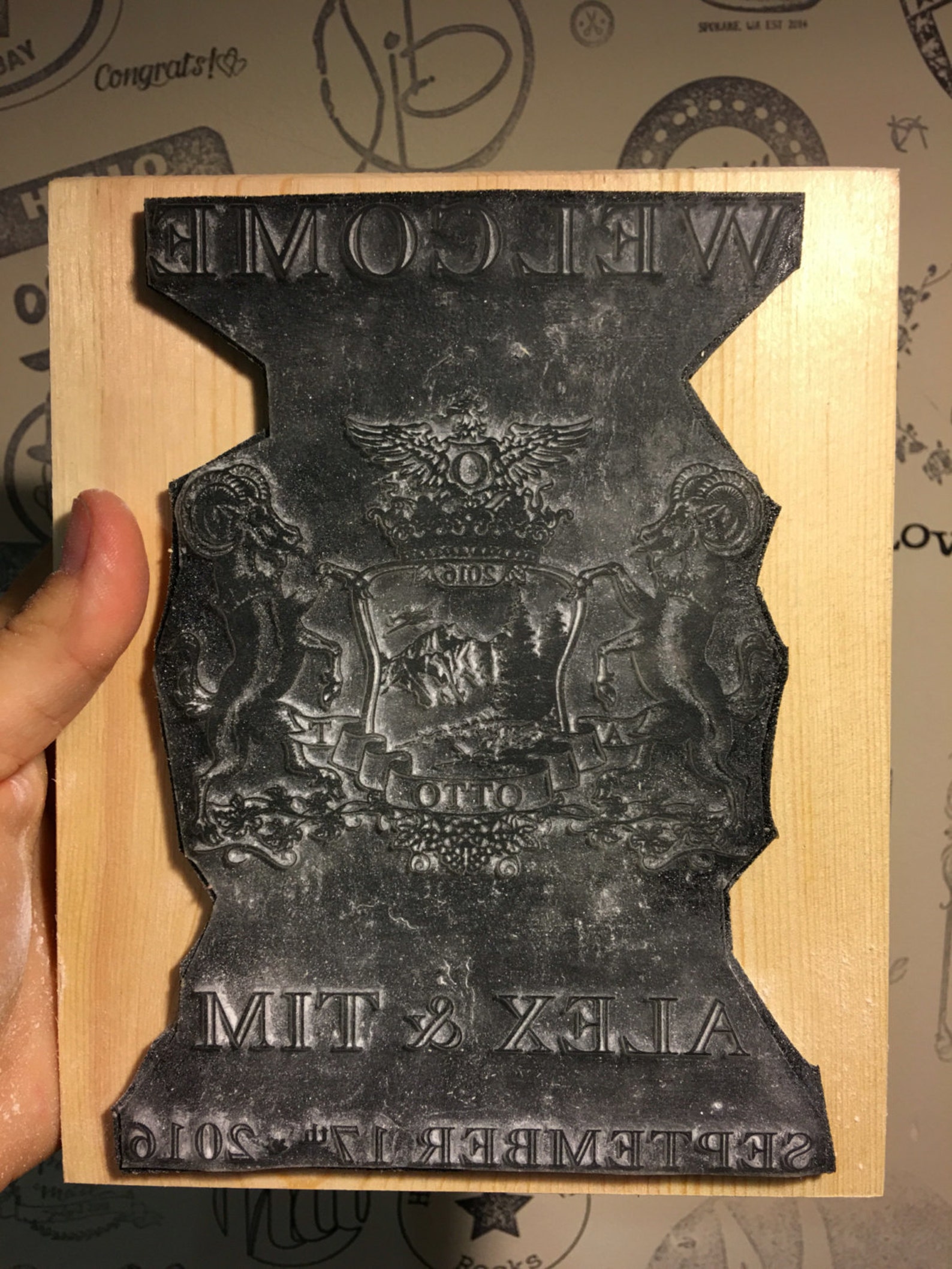 Custom Rubber Stamp Large 4 X 6 inch extra large rubber stamp Etsy