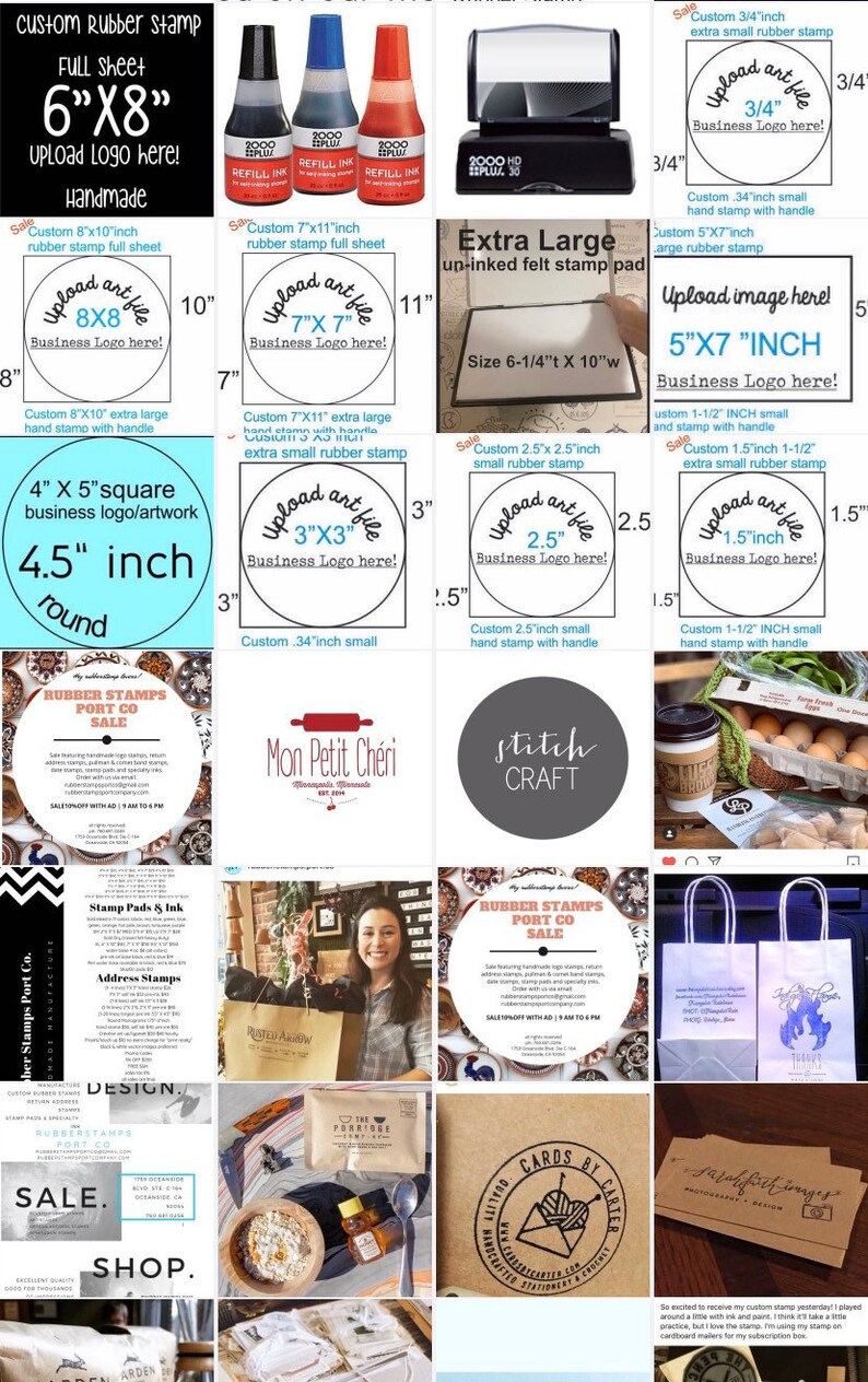 Medium Rubber Stamp made to order. The size is 2 by 5 custom Etsy