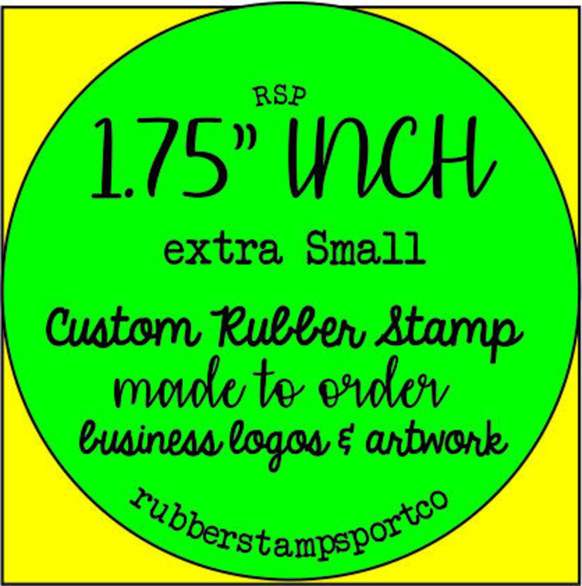 Custom Rubber Stamp 1.75 Inches Small Rubber Stamp. Small Etsy