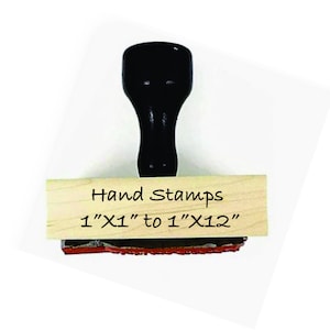 1x1, 1x2, 1x3, 1x4 rubber stamps custom order hand stamps art-work clip art and logos. Upload files here sizes. ink pads sold separate.