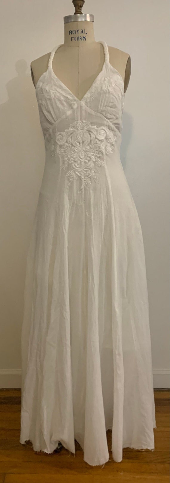 vintage white cotton gauze Gem