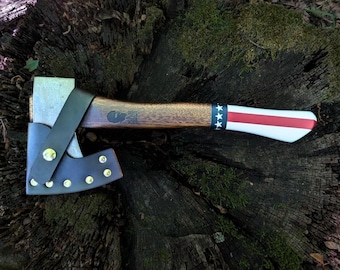 Old Glory Camp Axe, American Made Axe for Camping hiking and exploring the outdoors