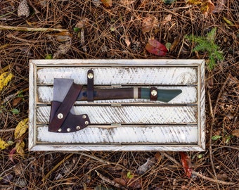 The Trapper Hatchet Box -Hatchet Combo  - Hand Crafted in the USA. Perfect Christmas Gift- wedding gift- Manly Gift