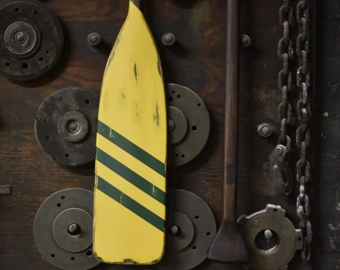 Canoe Paddle Custom Green Bay Edition Hand finished and painted Oar by Man Made Co in the USA lake nautical porch wall college team club