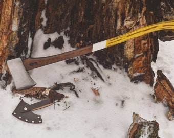 The CHAMP is a 3.5lb Full Size Felling Axe with a 36” American Hickory handle.