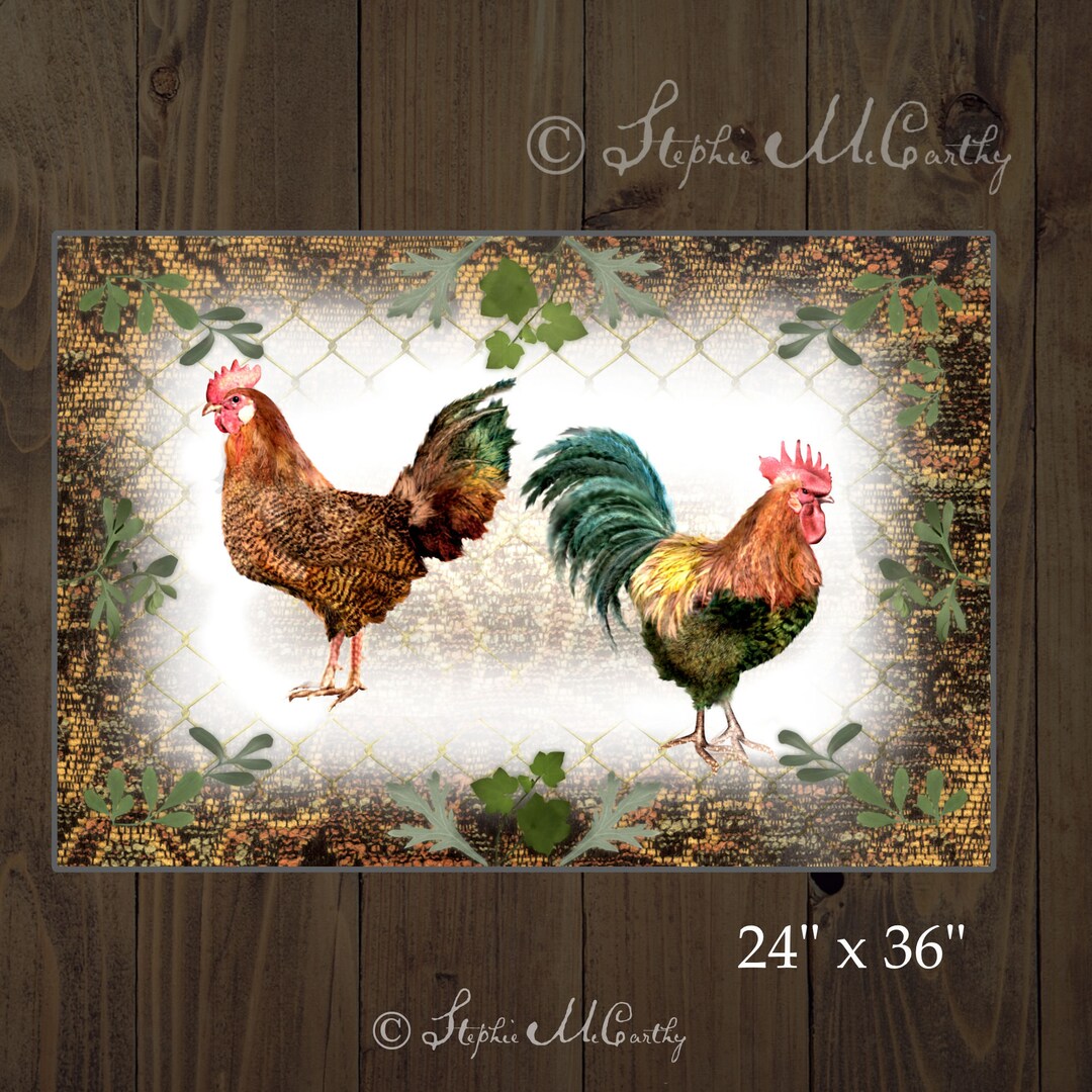 Chiken Rugs Chicken Hen Rooster Rug Mat 24
