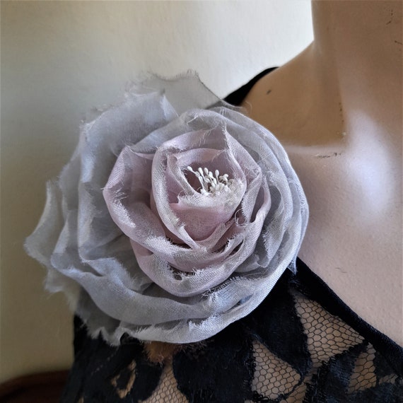 Vintage Corsage, Couture, fabric flower, Vintage … - image 3
