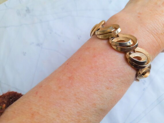 Vintage Crown Trifari Mid Century Sculptural Brace