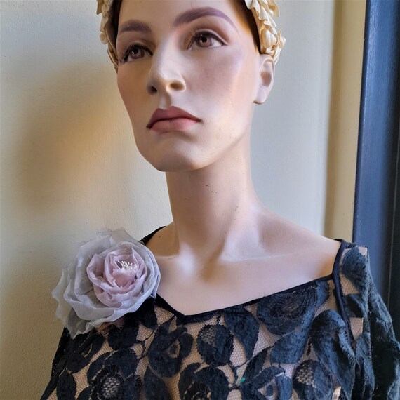 Vintage Corsage, Couture, fabric flower, Vintage … - image 1