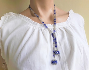 Vintage Seed Bead Necklace Flapper Necklace 1920s 30s 70s Vintage beaded Wrap Necklace