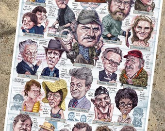 JAWS Townsfolk of Amity Island - 16.5" x 11.75" (420mm x 297mm) A3 signed poster