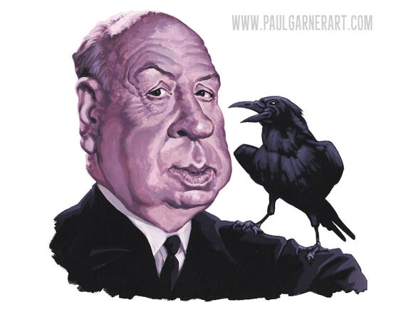 Alfred Hitchcock: Master of Suspense - 42cm X 30cm Signed Art