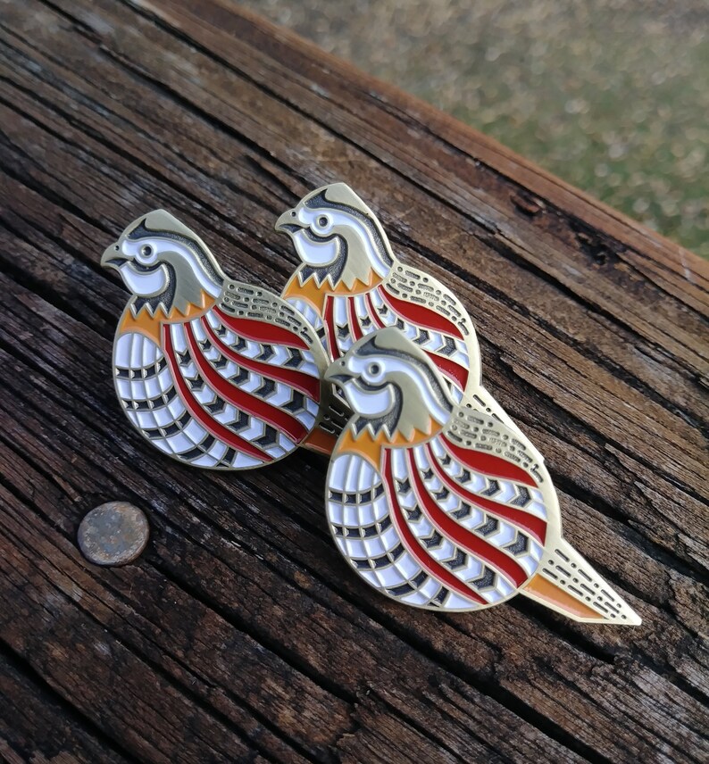 Bobwhite Quail Enamel Pin Etsy