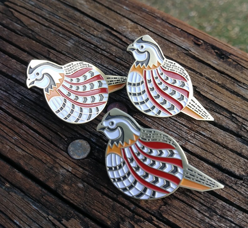 Bobwhite Quail Enamel Pin Etsy