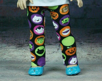 Halloween Doll Clothes, made to fit American Girl Dolls, Pumpkin Doll Clothes, 18 inch Doll Leggings, 18 inch doll clothes