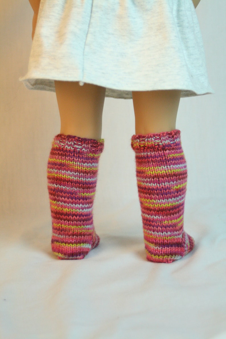 Hand Knit Doll Socks American Made for Girl Doll 18 Etsy