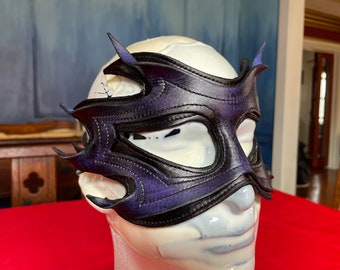 Custom sculpted leather mask my doc stone studios