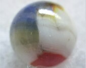 Tri Color Shooter Marble Large Glass Agate Marble 7 8 quot Children 39 s Game Vintage Toy Classic Mid Century Art Glass Agate Collector Marble
