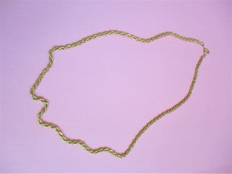 Choker Length Gold Rope Chain 17 12 Necklace Choker Gold Tone Rope Chain Vintage Jewelry Fashion Accessory Costume Jewelry GCP5