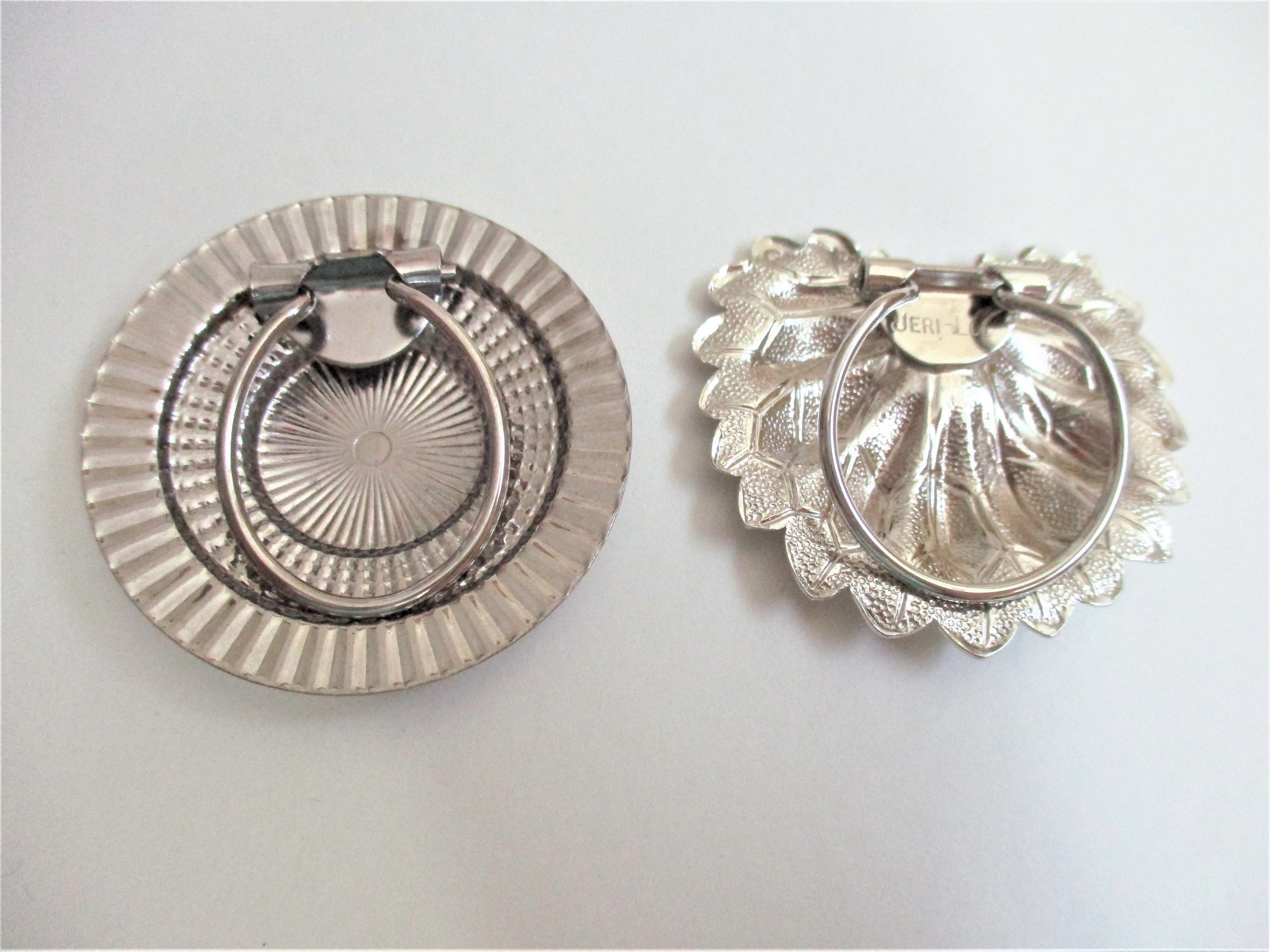 2 Vintage Silver Scarf Clips Your Choice Scarf Slides / Clips Etsy