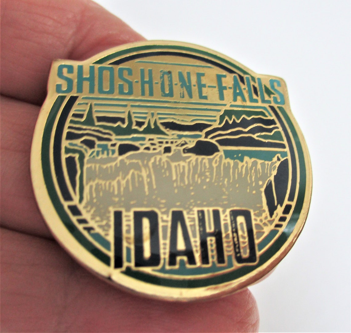 Idaho Travel Souvenir Pin Silver Travel Tourist Badge Vintage Etsy