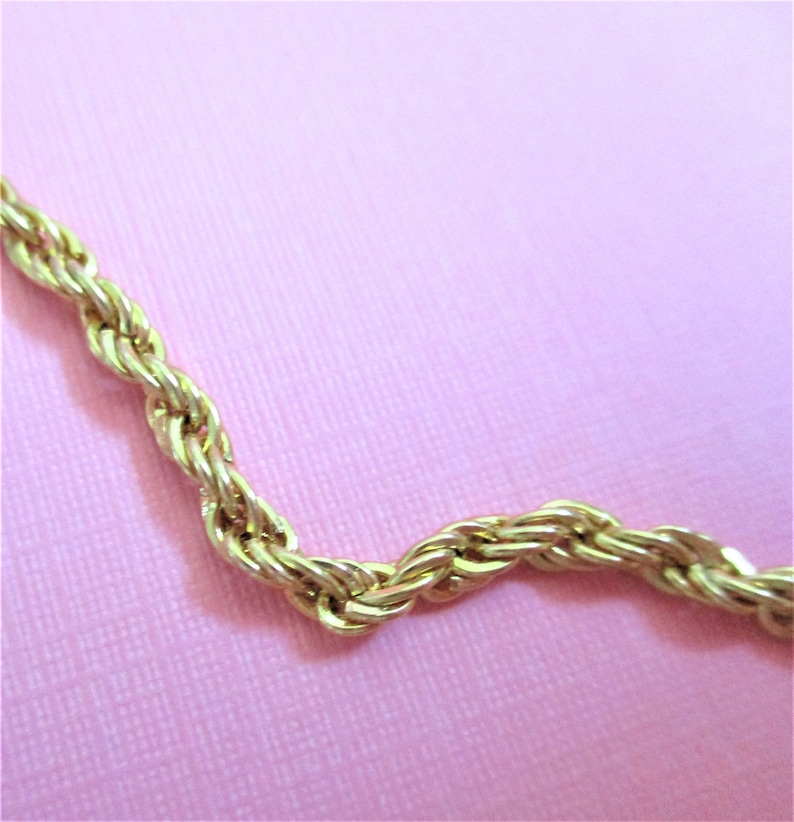 Choker Length Gold Rope Chain 17 12 Necklace Choker Gold Tone Rope Chain Vintage Jewelry Fashion Accessory Costume Jewelry GCP5