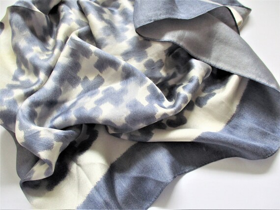 Silk Designer Scarf / Shawl Large 31" Square Geome