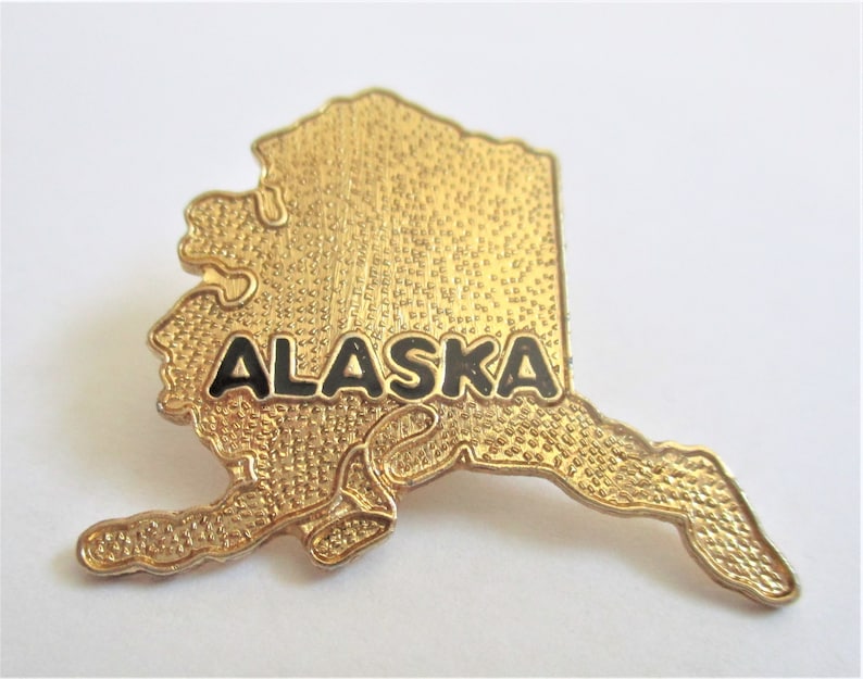 Alaska Destination Travel Pins Tac Brooch Vintage Tourist Lapel Hat Back Pack Pin Ketchikan Ceremonial Hall Inside Passage Totems