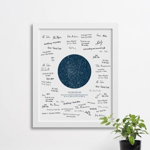 Carte des étoiles personnalisée Affiche du livre d’or de mariage, Affiche du livre d’or de mariage, Alternative au livre d’or de mariage, Cadeau de douche nuptiale, Décor de mariage