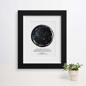 Custom We Are Made of Star Stuff Print, Personalized Birthday Gift, Personalize Gift, Gift for Boyfriend, Gift for Men