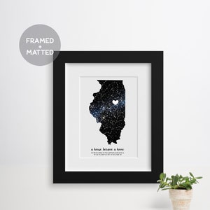 Custom State Night Sky Print, Home Sweet Home, Star Map Shape, Realtor Closing Gift, Housewarming Gift, Night Sky Art image 2