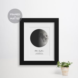 Framed Custom Moon Print, Mother's Day Gift, Framed Moon Phase Print, Dorm Decor, Birthday Gift, Nursery Wall Decor, Anniversary Gift Men image 2