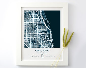 Custom Map Print, Custom City Art, Personalized New Home Gift, Going Away Gift, Housewarming Present, Street Art Print, Gift for Friend