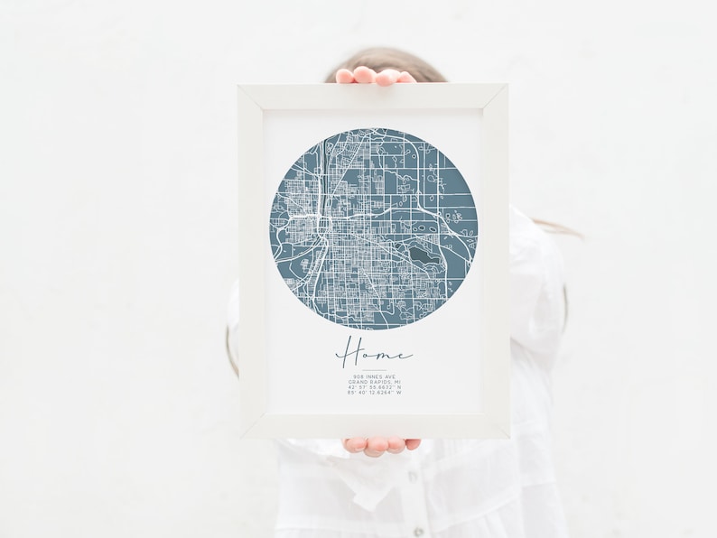 Custom Street Map, Custom City Art, Personalized New Home Gift, Going Away Gift, Housewarming Present, Street Art Print, Gift for Friend image 2