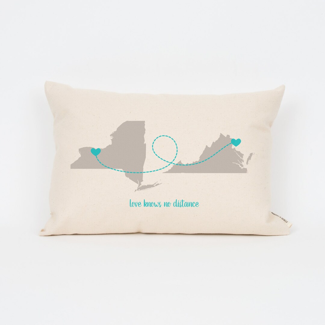 Personalized Long Distance Love Pillow, Custom Home Gifts, Gift for Mother in Law, Gift for