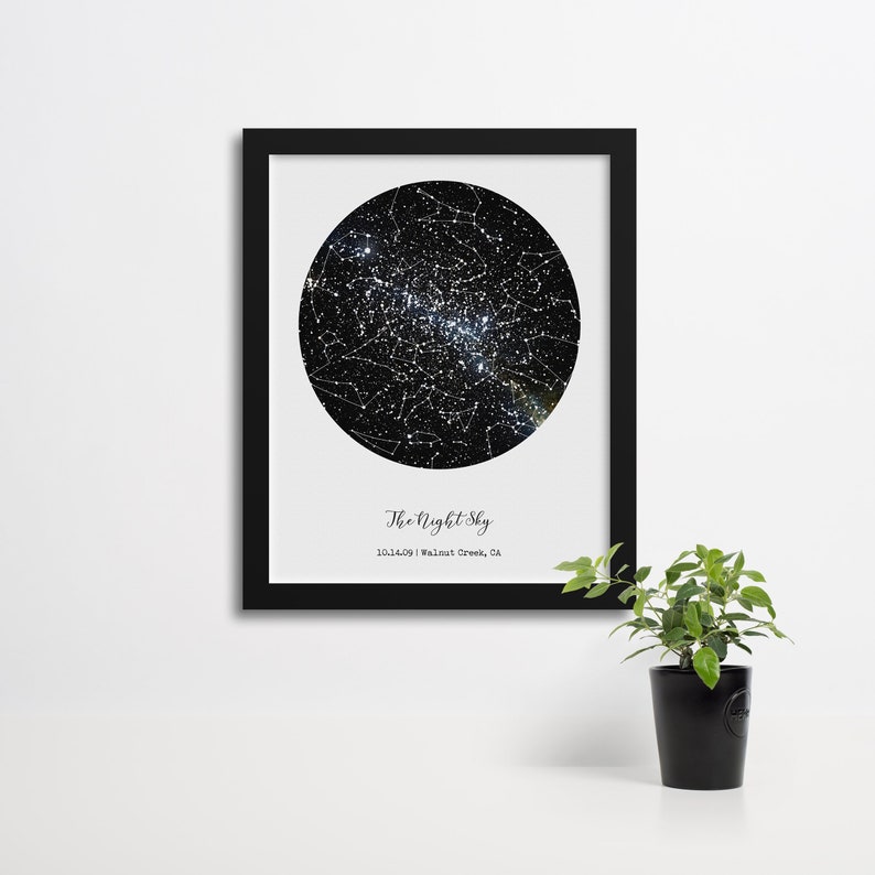 Custom Constellation Map Poster, Night Sky Poster, Under This Sky Poster, First Anniversary Paper Gift, Wedding Gift Unique image 2